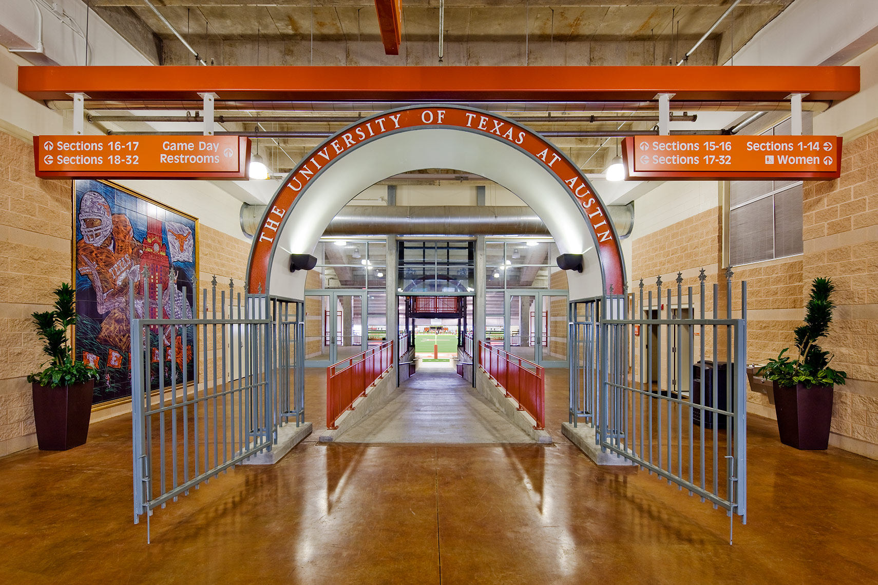 Interior of DKR Stadium at the University of Texas Austin